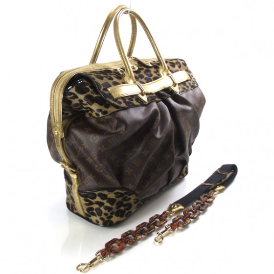 Louis Vuitton Monogram Leopard Pleated Steamer Bag LTD ED 3 of 9