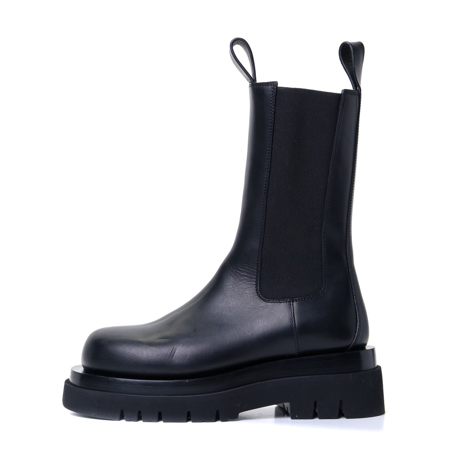Calfskin The Lug Chelsea Boots 34 Black