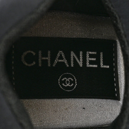 Chanel Lycra Fabric Womens CC Sneakers 38 Black White Pink 6 of 22