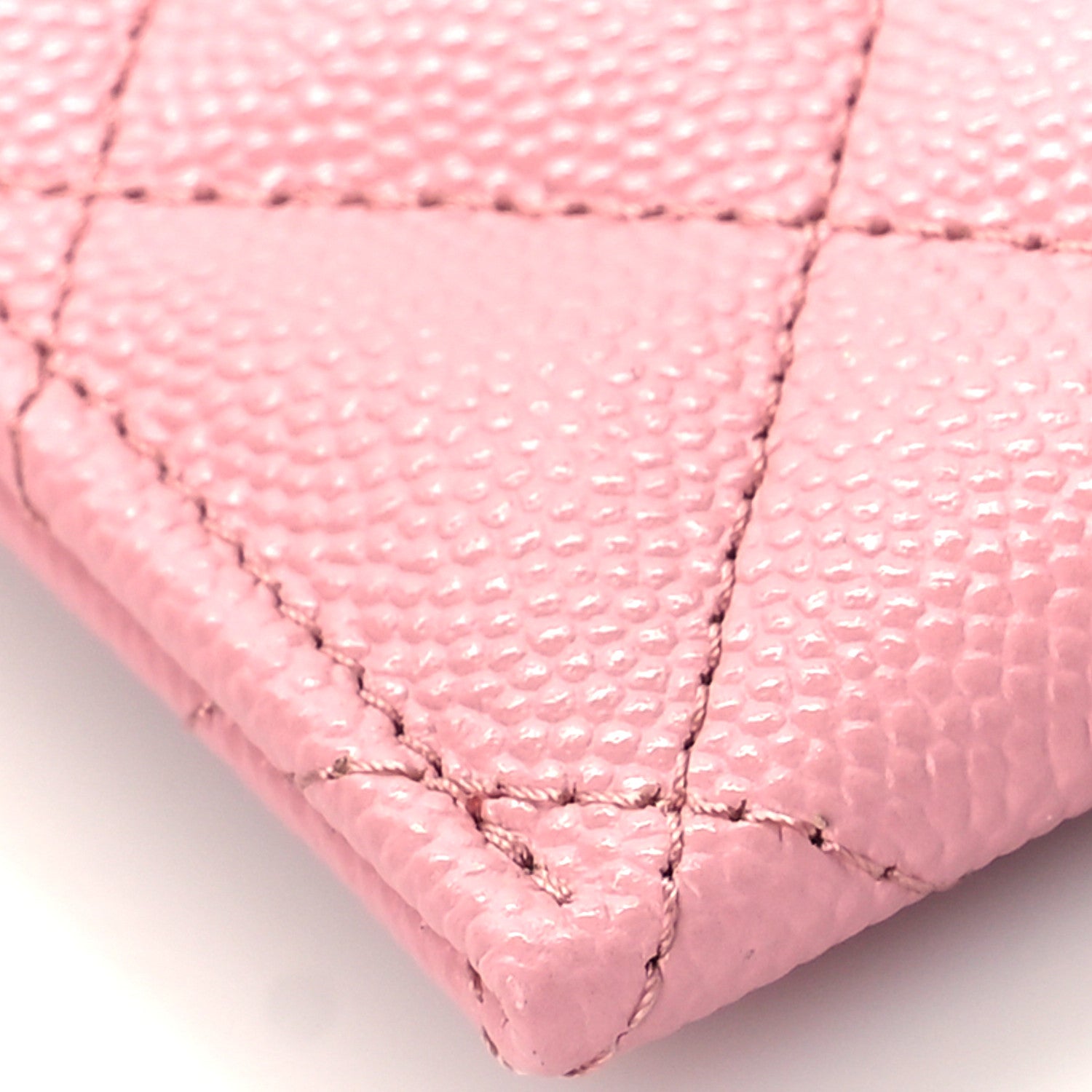 Chanel Caviar Quilted Card Holder Pink 8 of 10