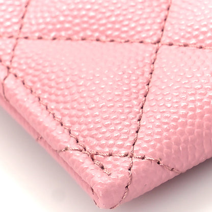 Chanel Caviar Quilted Card Holder Pink 8 of 10