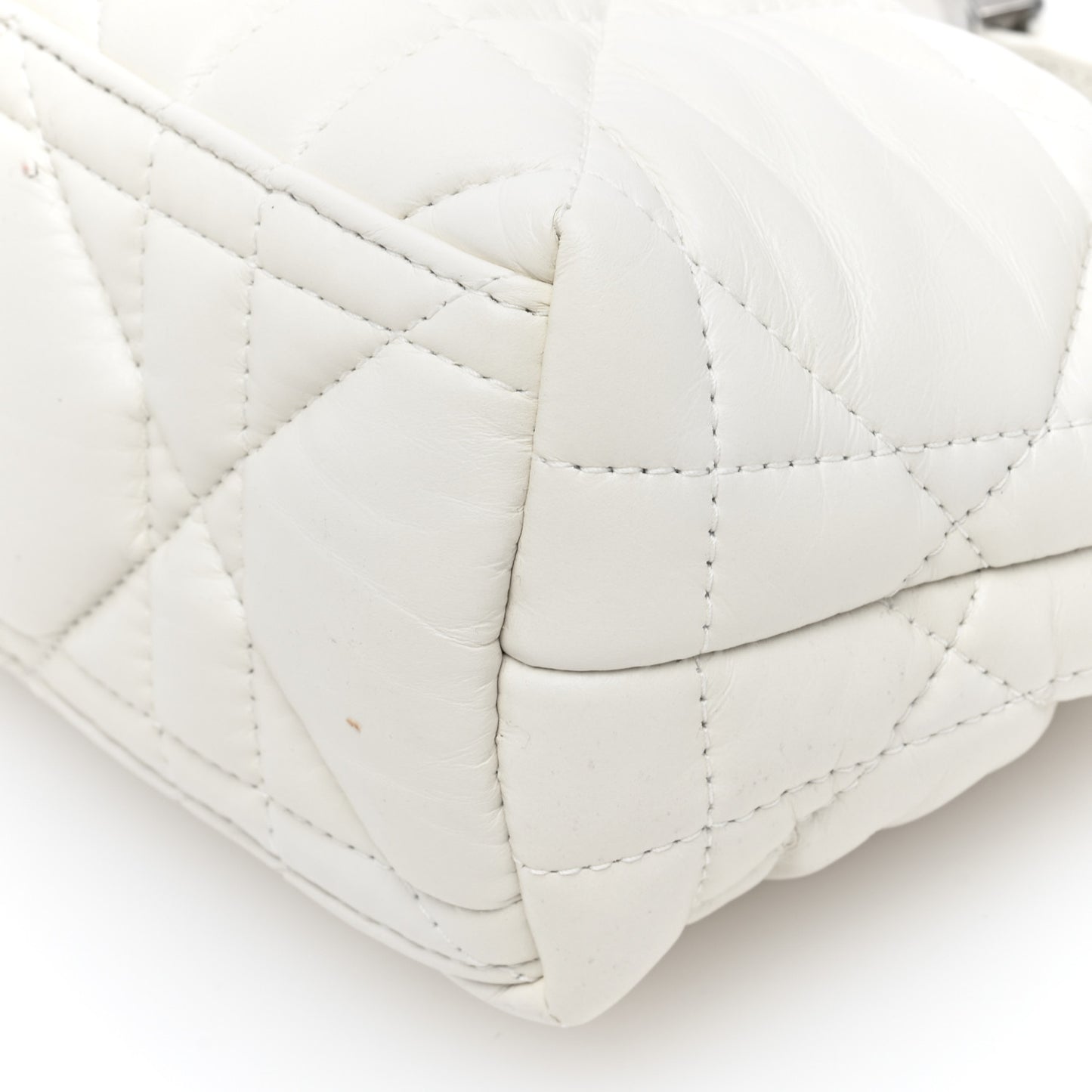 Calfskin Macrocannage Small Diortravel Nomad Pouch Latte