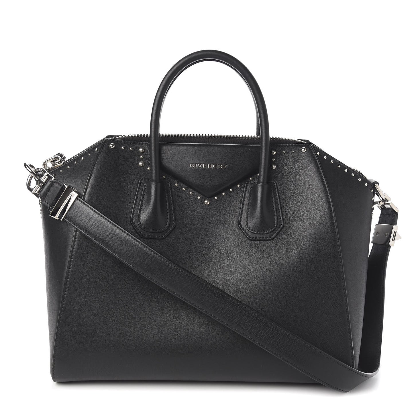 Calfskin Medium Studded Antigona Black