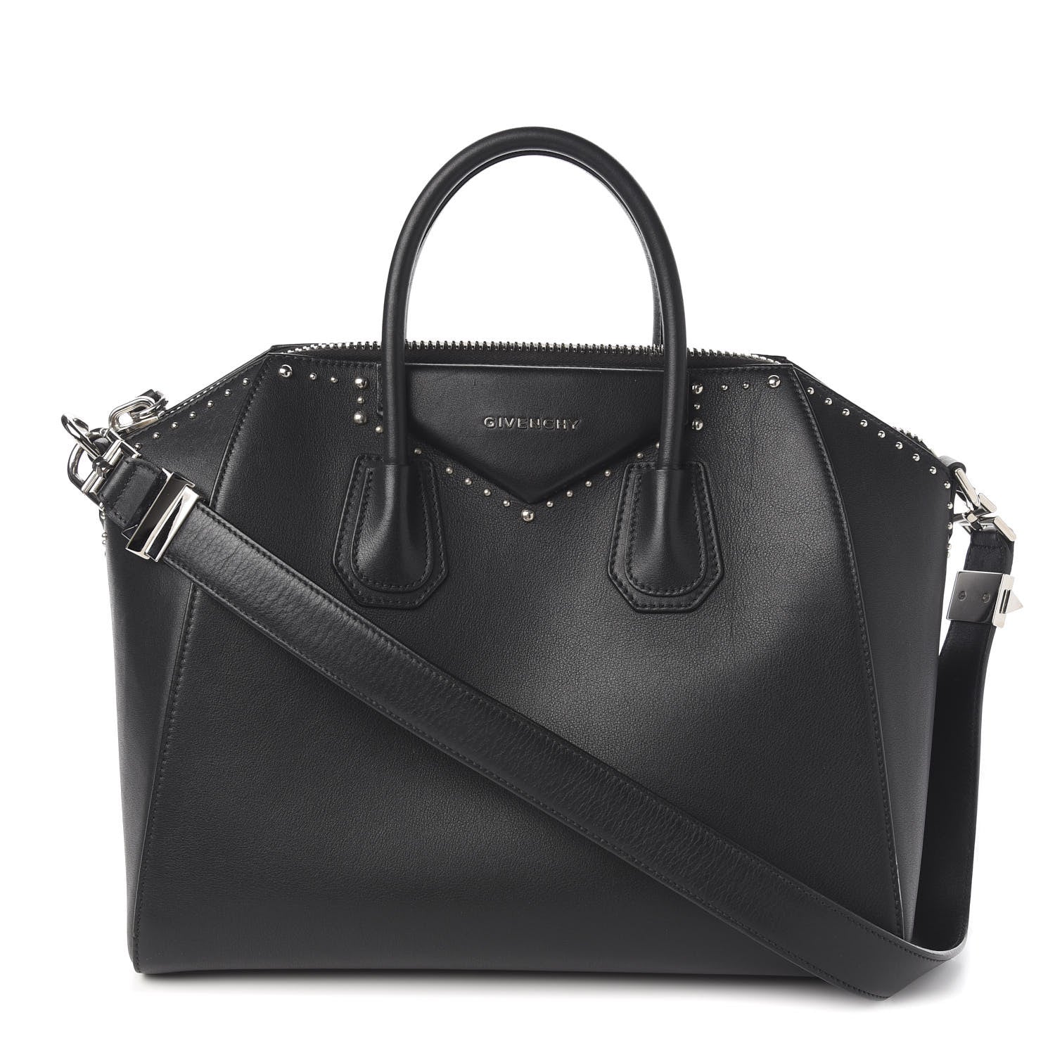 Givenchy Calfskin Medium Studded Antigona Black 1 of 10