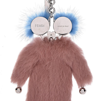 Fendi Rabbit Mink Fox Fur F is Fendi Teen Witch Bag Charm Pink Multicolor 3 of 4