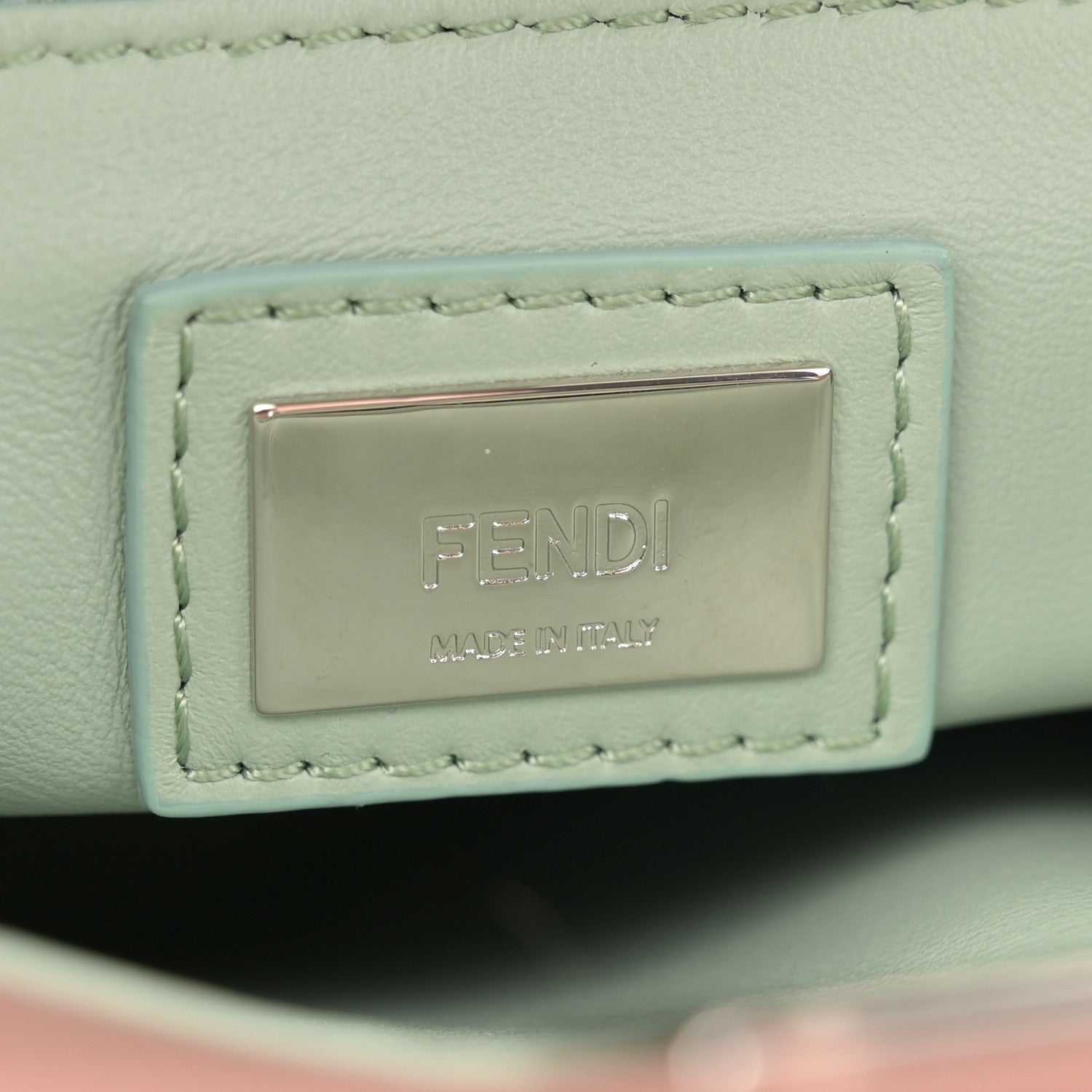 Fendi Nappa Colorblock Mini Peekaboo Iconic Satchel English Rose Plaster Oxigen 5 of 10