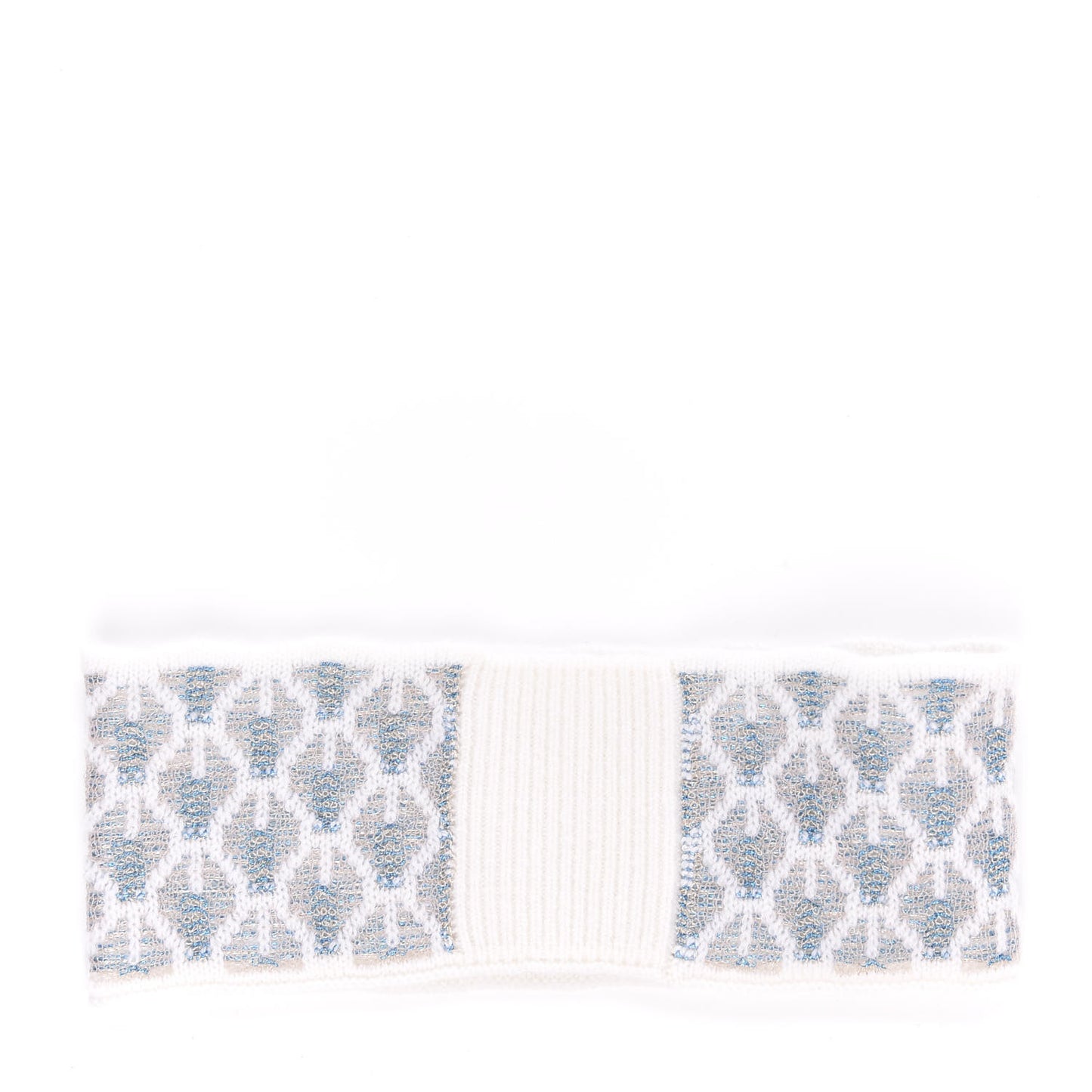 Metallic Cashmere CC Headband Cream Blue