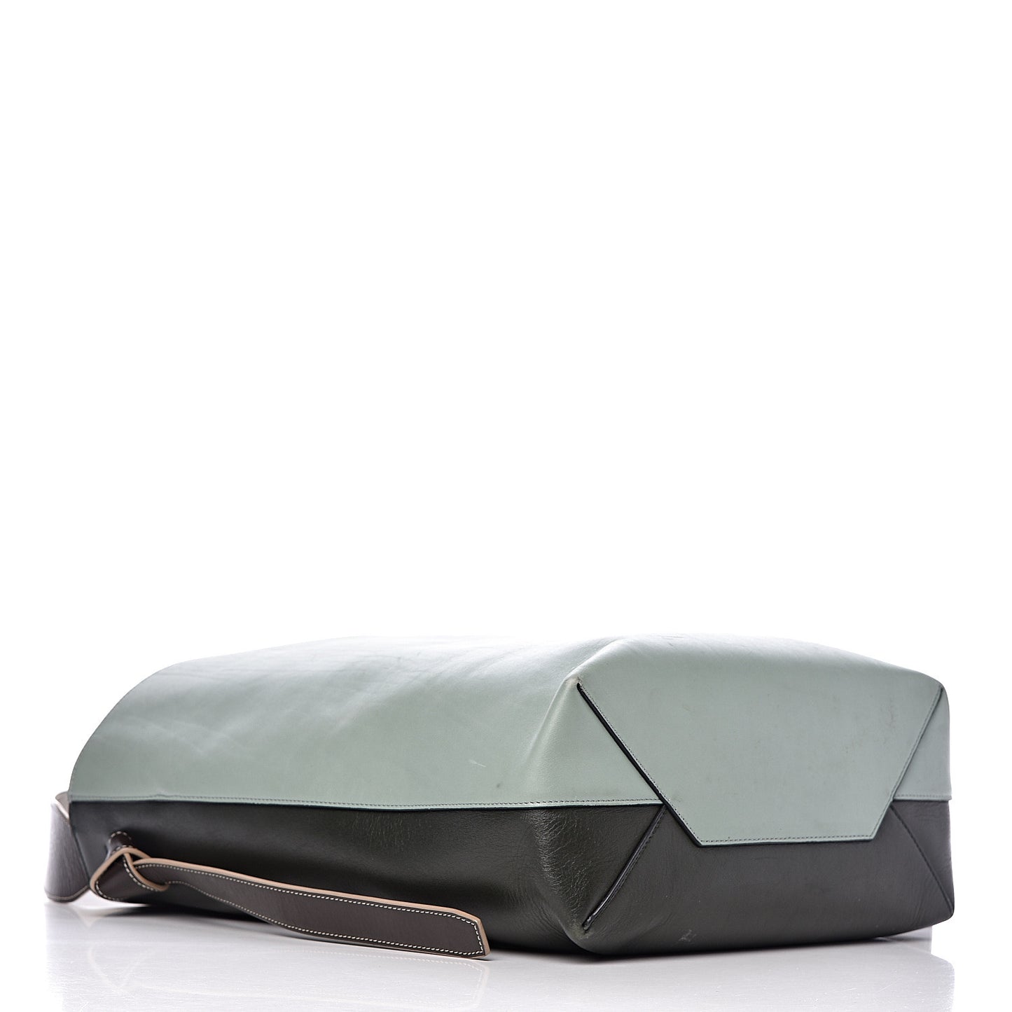 Shiny Smooth Calfskin Small Twisted Cabas Jade Forest