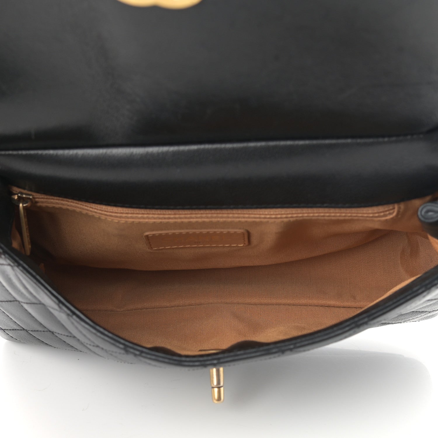 Chanel Lambskin Quilted Curved Flap Black 5 of 17