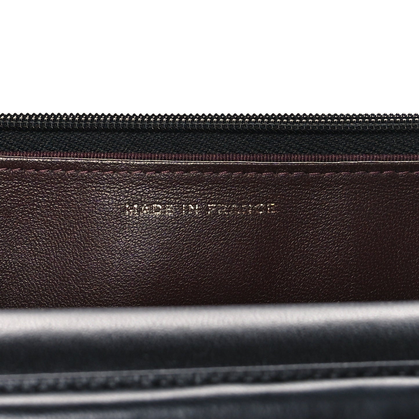 Lambskin Quilted Wallet On Chain WOC Black