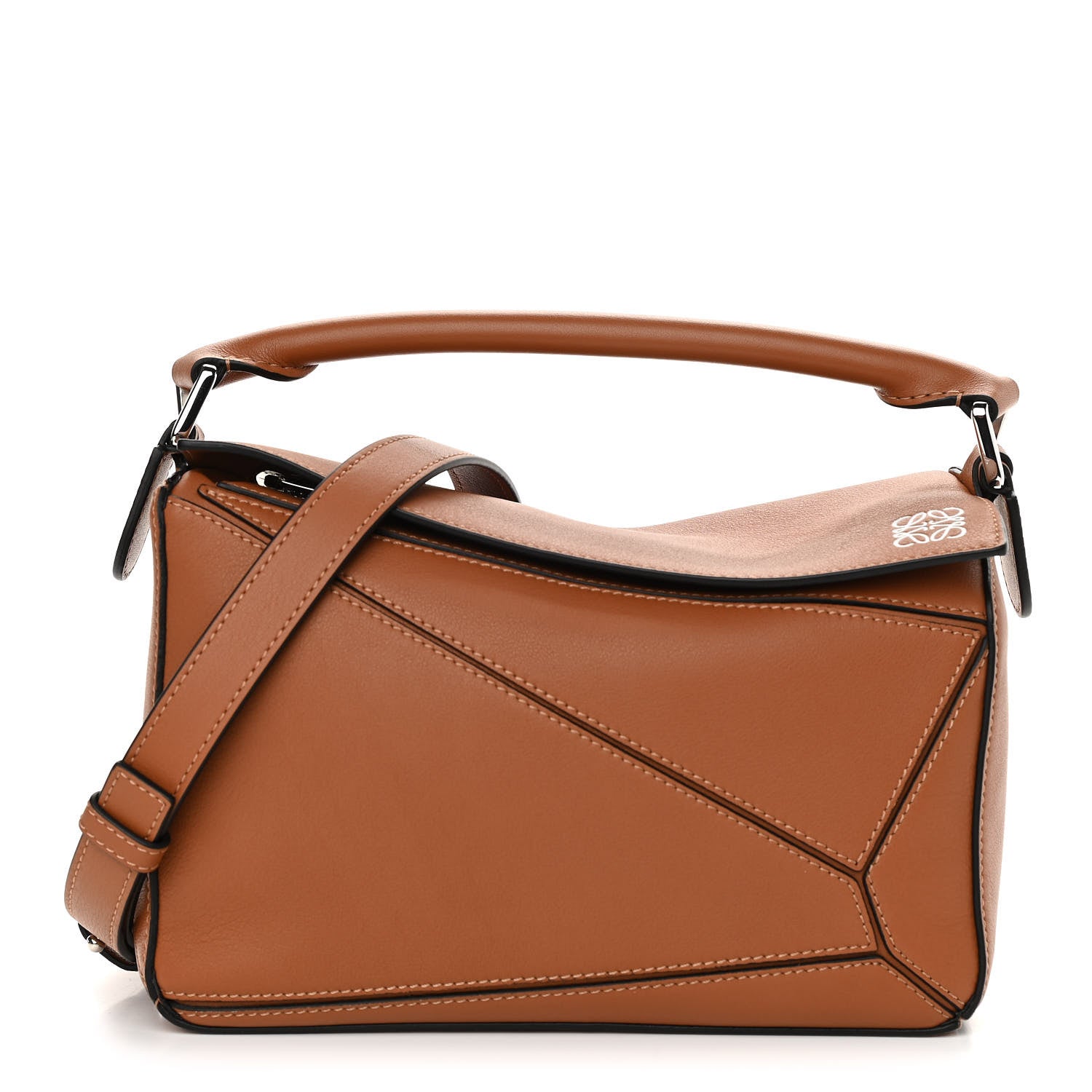 Loewe Calfskin Small Puzzle Bag Tan 1 of 10