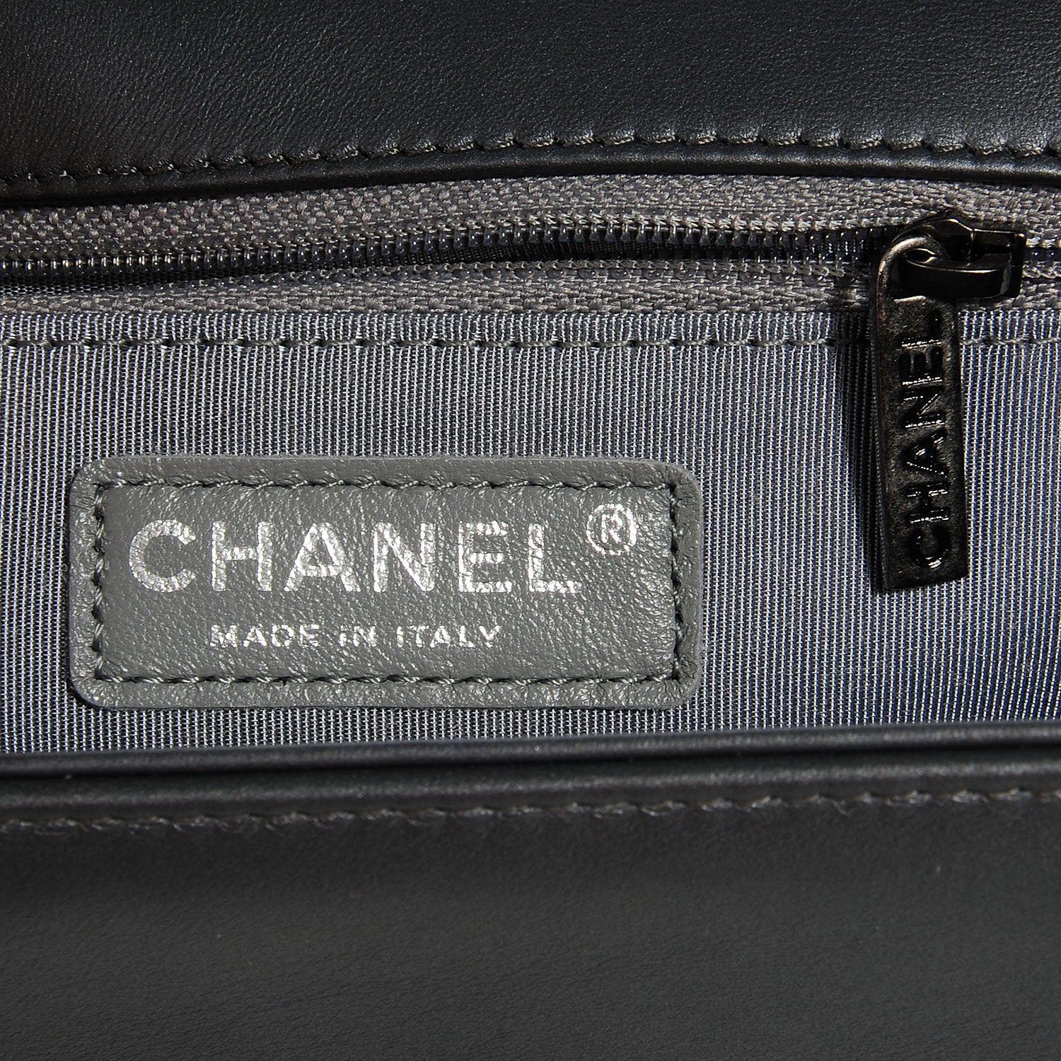 Chanel Metallic Calfskin Quilted Medium Boy Flap Dark Silver 8 of 9