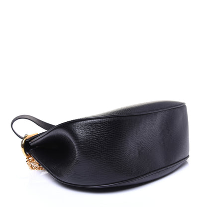 Chloe Grained Calfskin Lambskin Bi-Color Medium Drew Shoulder Bag Black Powder Beige 4 of 15