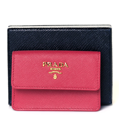 Prada Saffiano Metal Flap Card Holder 6 of 7