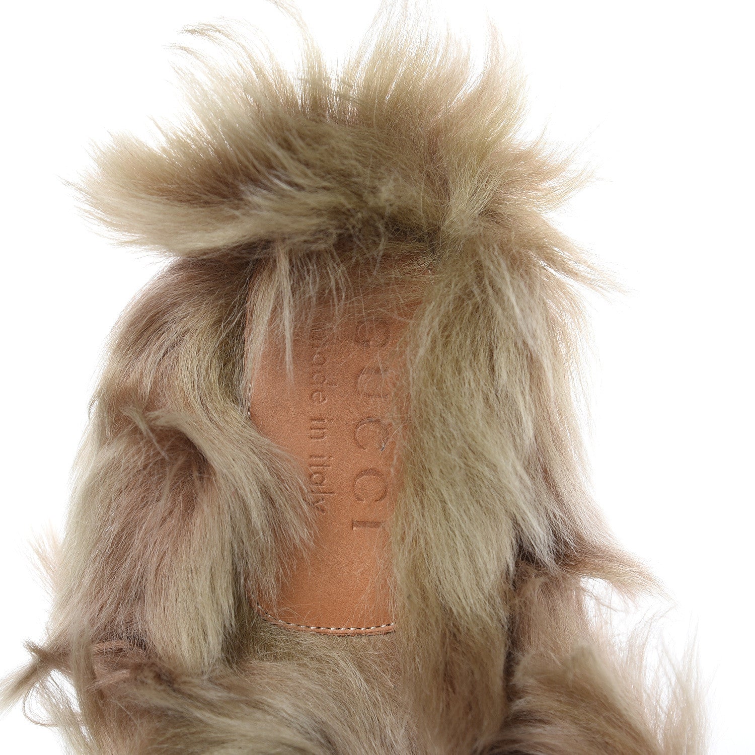 Gucci Calfskin Fur Crystal Tiger Embroidered Mens Princetown Slippers 8 Black 7 of 11