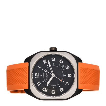 Hermes DLC Coated Titanium Rubber 39mm H08 Automatic Watch Orange 2 of 5