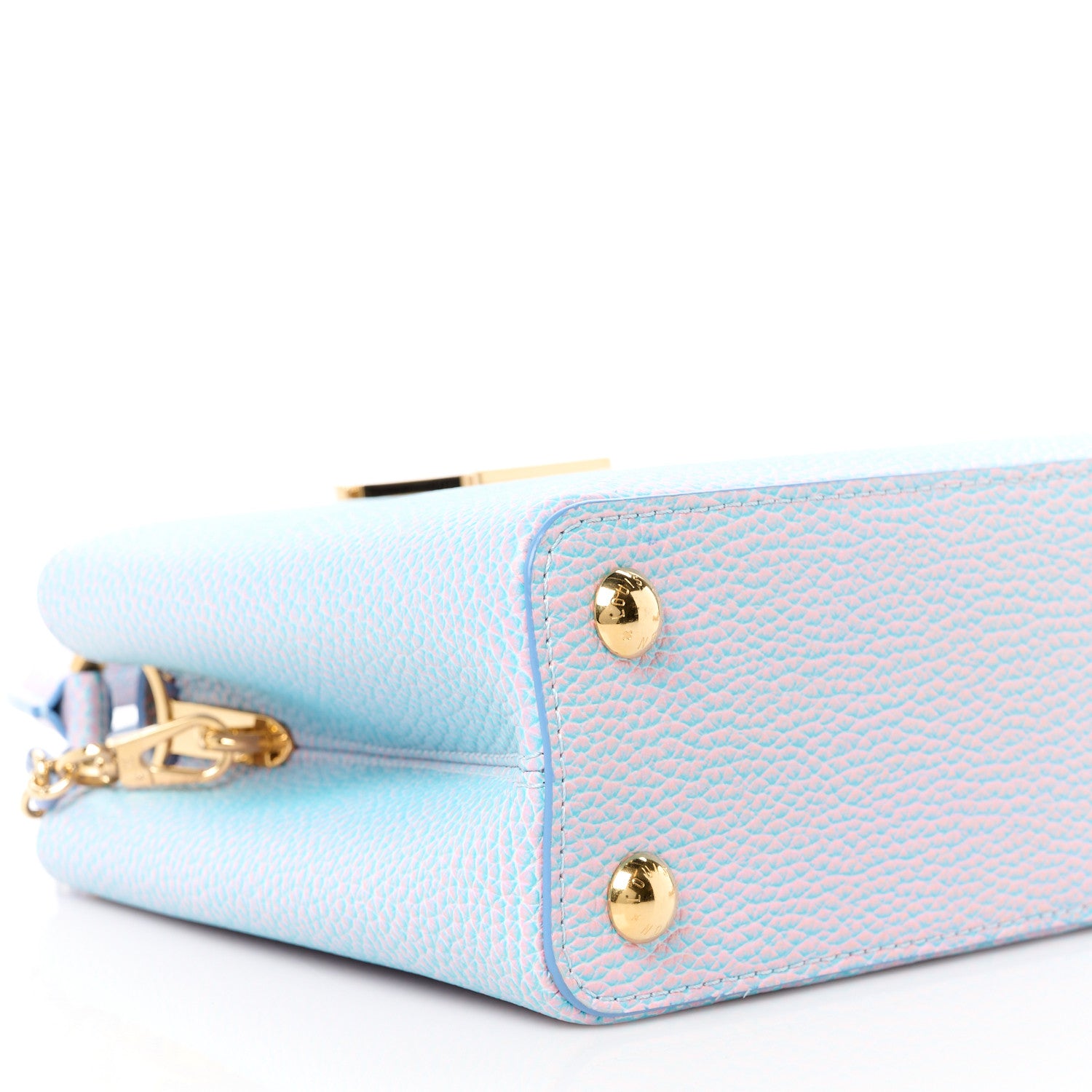 Louis Vuitton Taurillon Summer Stardust Capucines BB Lilas Purple 8 of 9