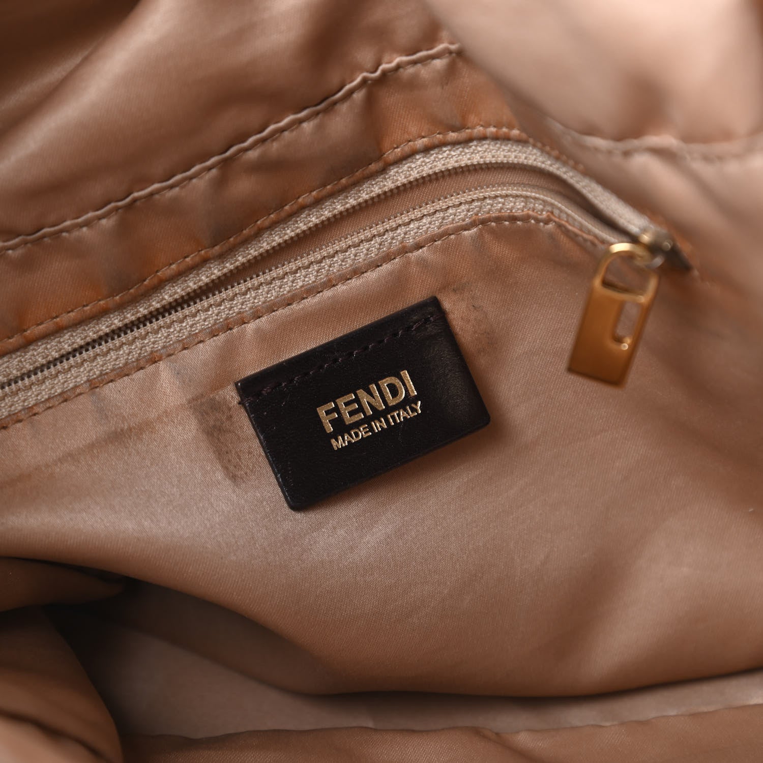 Fendi Vitello Savana Big Mama Baguette Caramello Tartaruga Natural 8 of 13