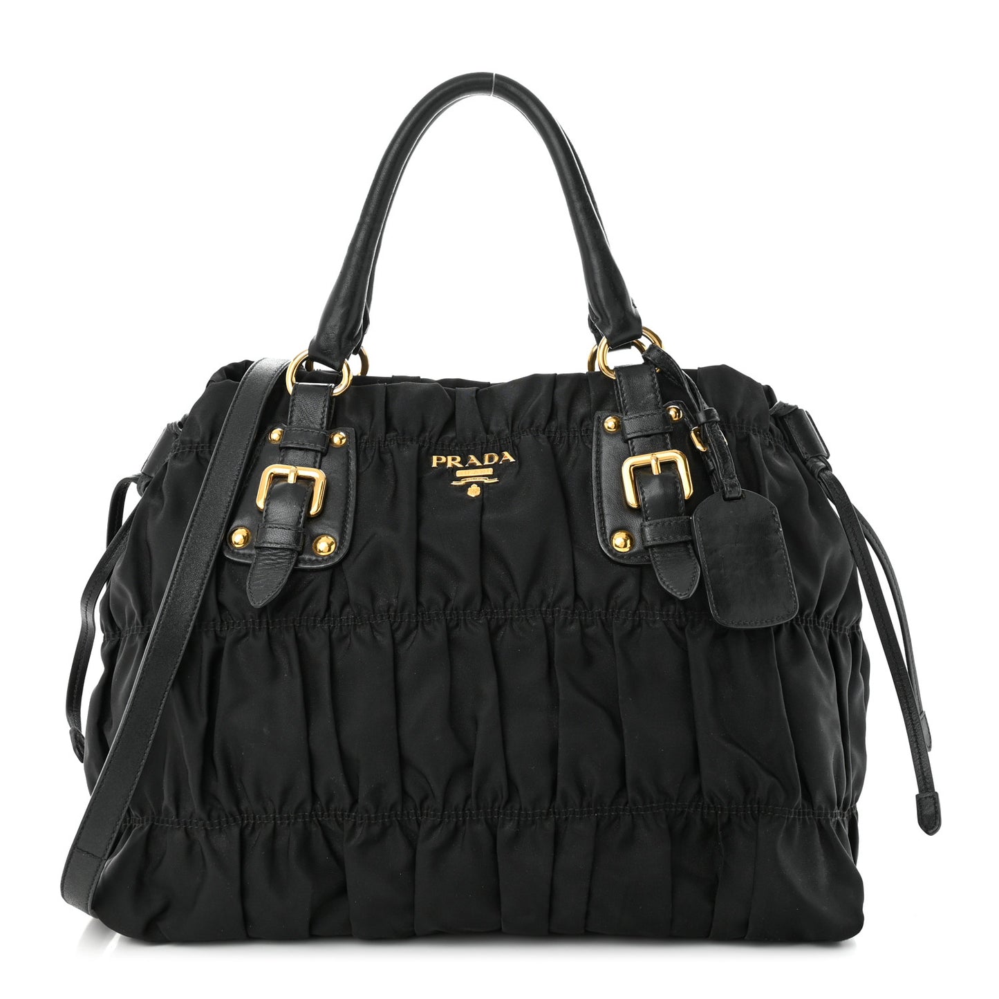 Tessuto Nylon Gaufre Tote Black