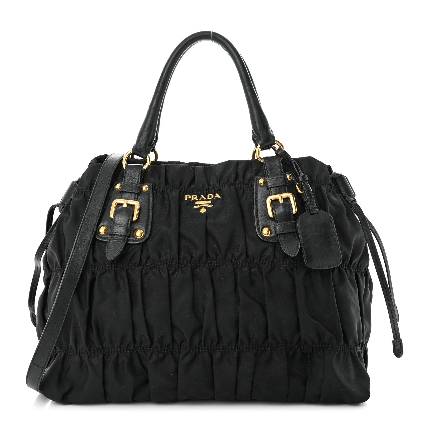 Prada Tessuto Nylon Gaufre Tote Black 1 of 12