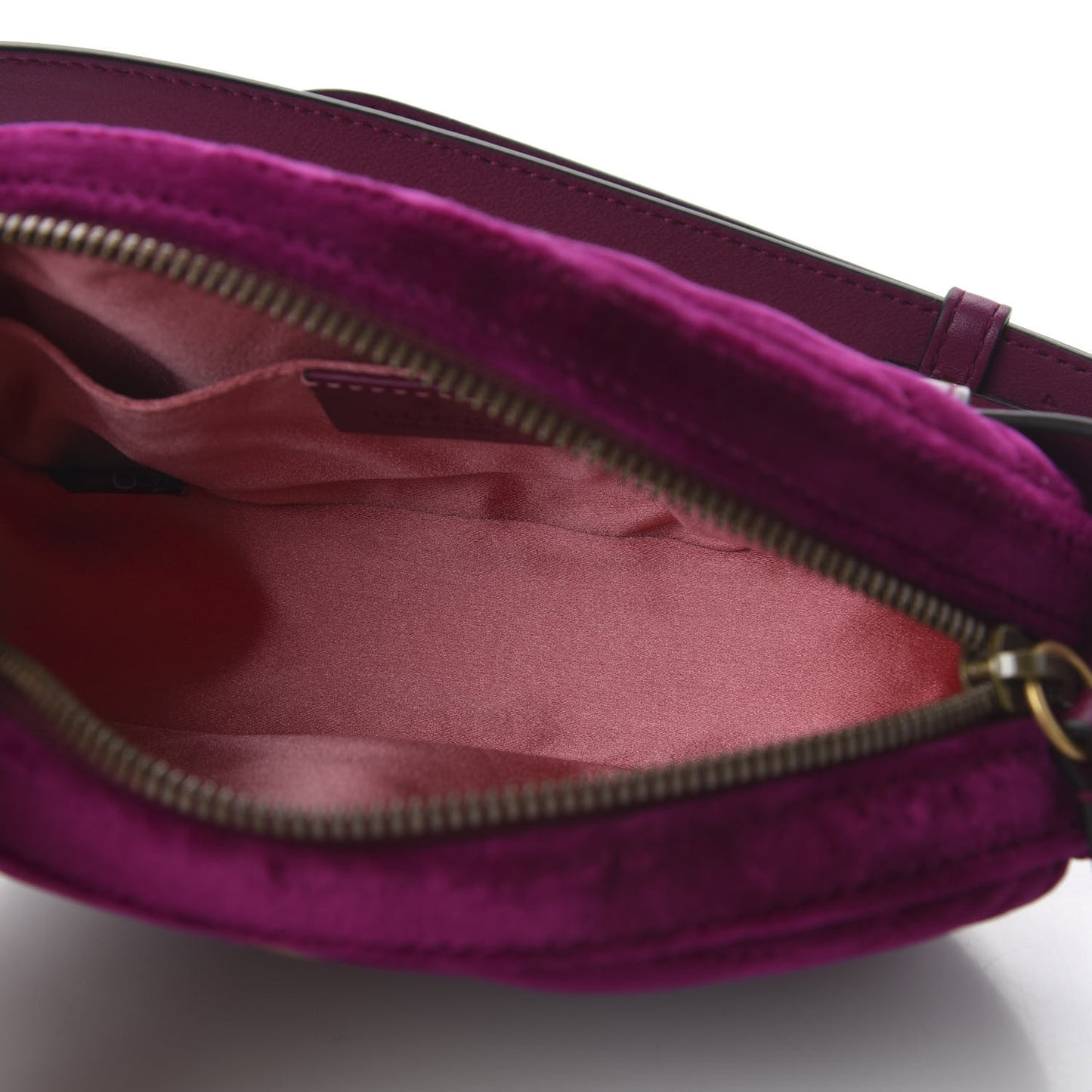 Velvet Matelasse GG Marmont Belt Bag 85 34 Fuchsia Violet Cyclamen