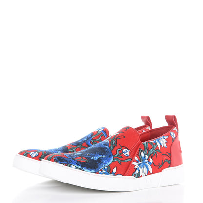 Louis Vuitton Canvas Printed Match-Up Slip On Sneakers 6.5 Red 3 of 11
