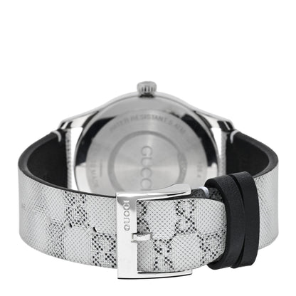 Gucci Stainless Steel Calfskin 38mm G-Timeless GG Hologram Quartz Watch 3 of 5