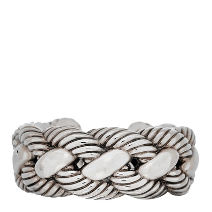 David Yurman Sterling Silver Large Woven Cable Cuff Bracelet 1 of 6