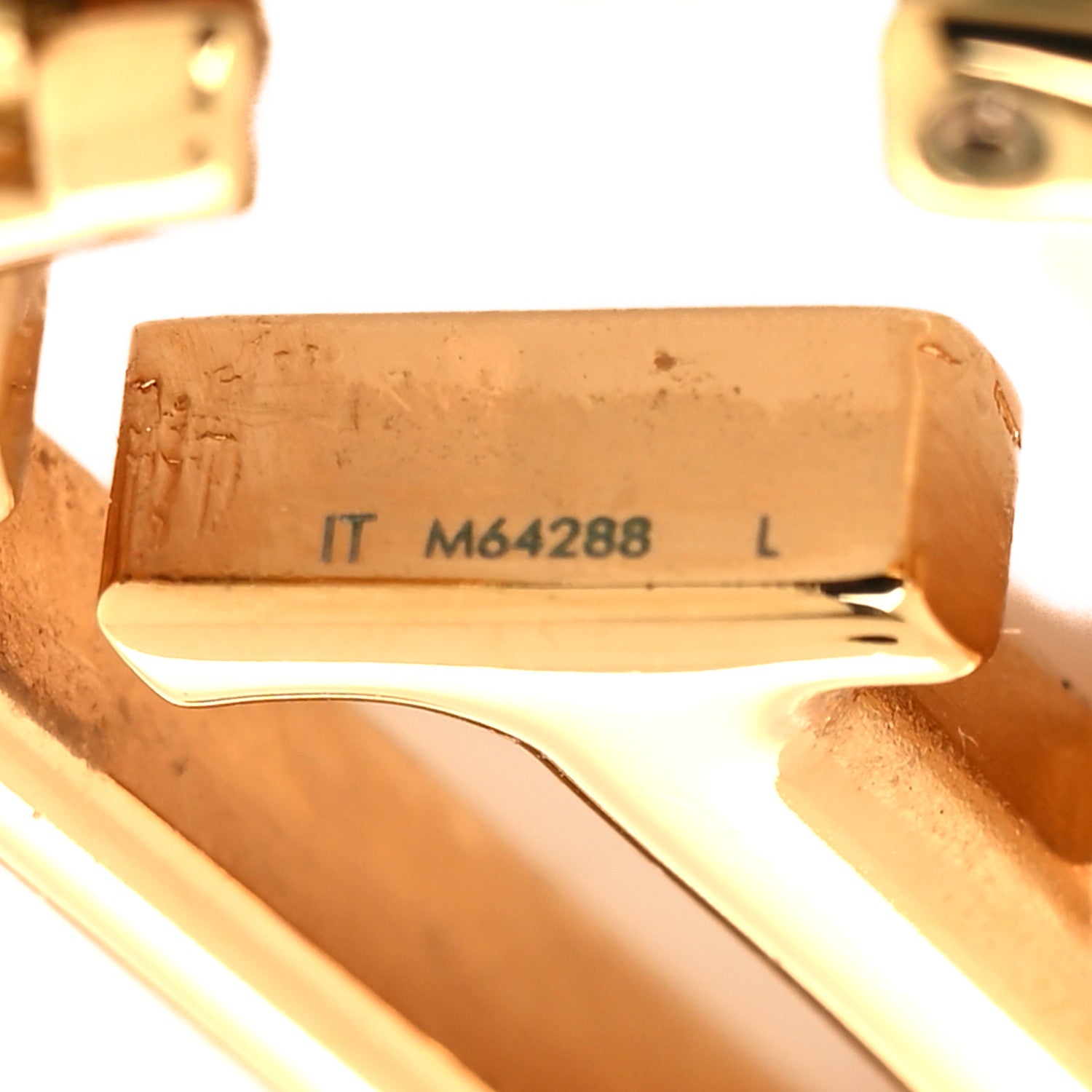 Louis Vuitton Metal Louise Hoop Earrings Gold 4 of 5