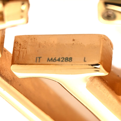 Louis Vuitton Metal Louise Hoop Earrings Gold 4 of 5