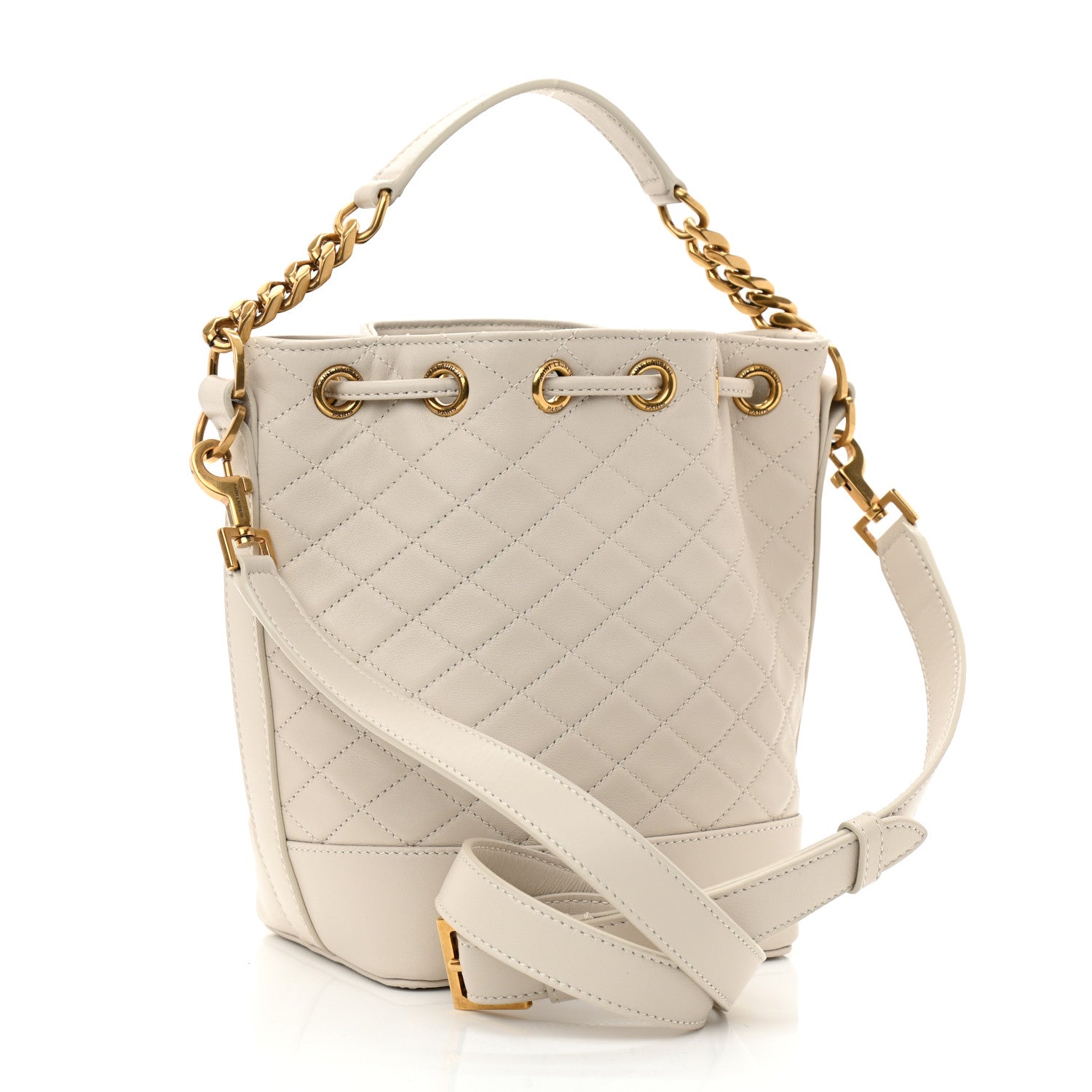 Saint Laurent Lambskin Quilted Small Emmanuelle Bucket Bag Antique Vintage 3 of 7