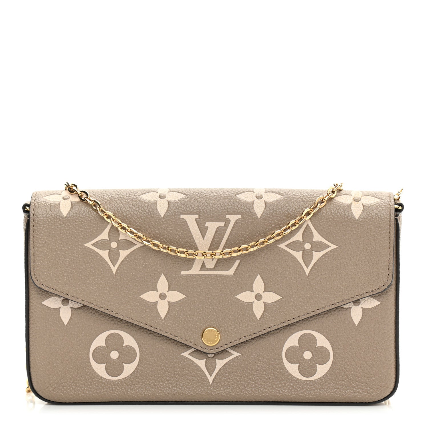 Louis Vuitton Empreinte Monogram Giant Felicie Pochette Tourterelle Creme 3 of 8