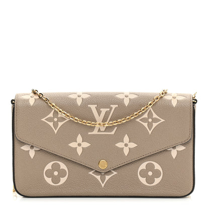 Louis Vuitton Empreinte Monogram Giant Felicie Pochette Tourterelle Creme 3 of 8