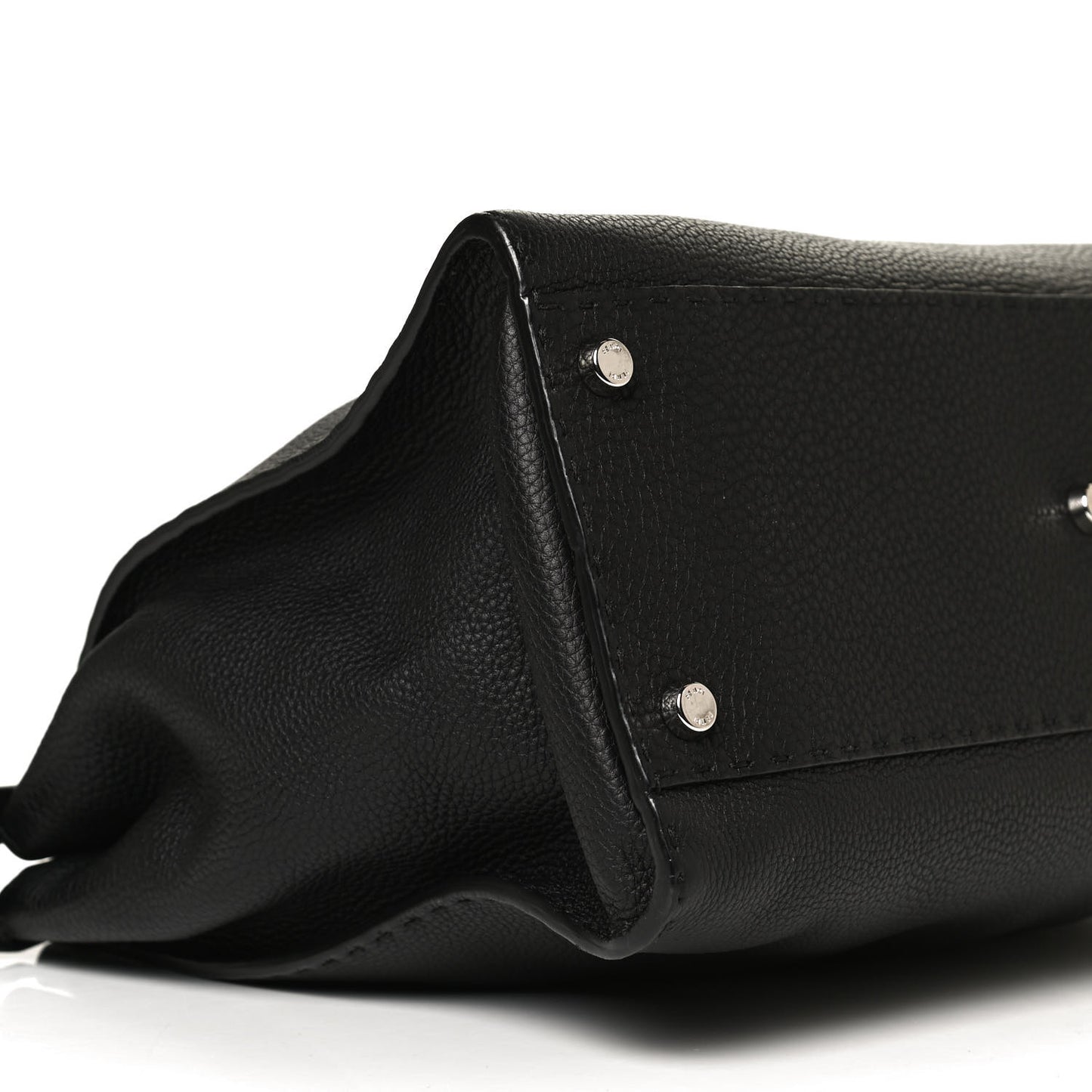 Cuoio Romano Selleria Bi-Color Large Peekaboo Iconic Satchel Black Mou