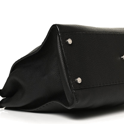 Fendi Cuoio Romano Selleria Bi-Color Large Peekaboo Iconic Satchel Black Mou 8 of 12