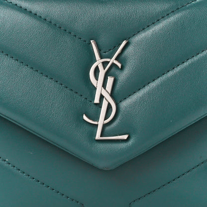 Saint Laurent Calfskin Y Quilted Monogram Toy Loulou Satchel Dark Turquoise 9 of 11