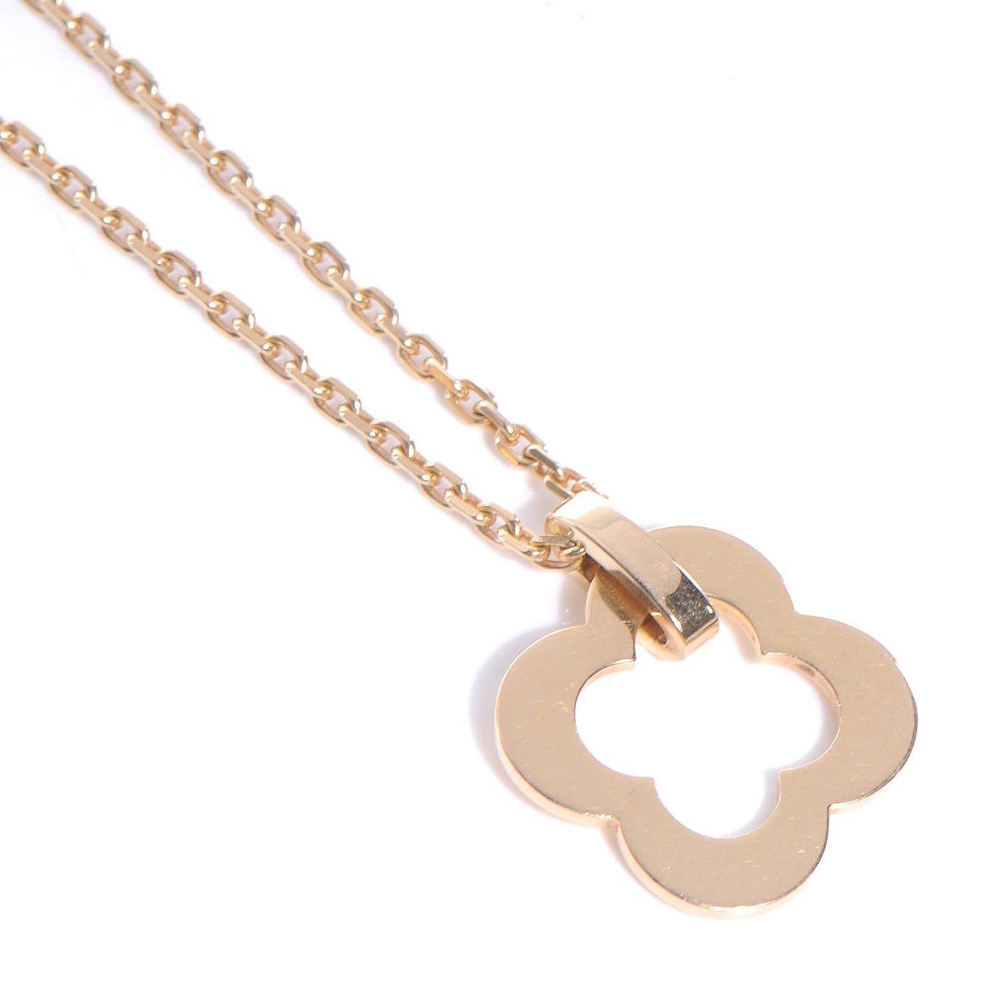 18K Yellow Gold Byzantine Alhambra Pendant Necklace