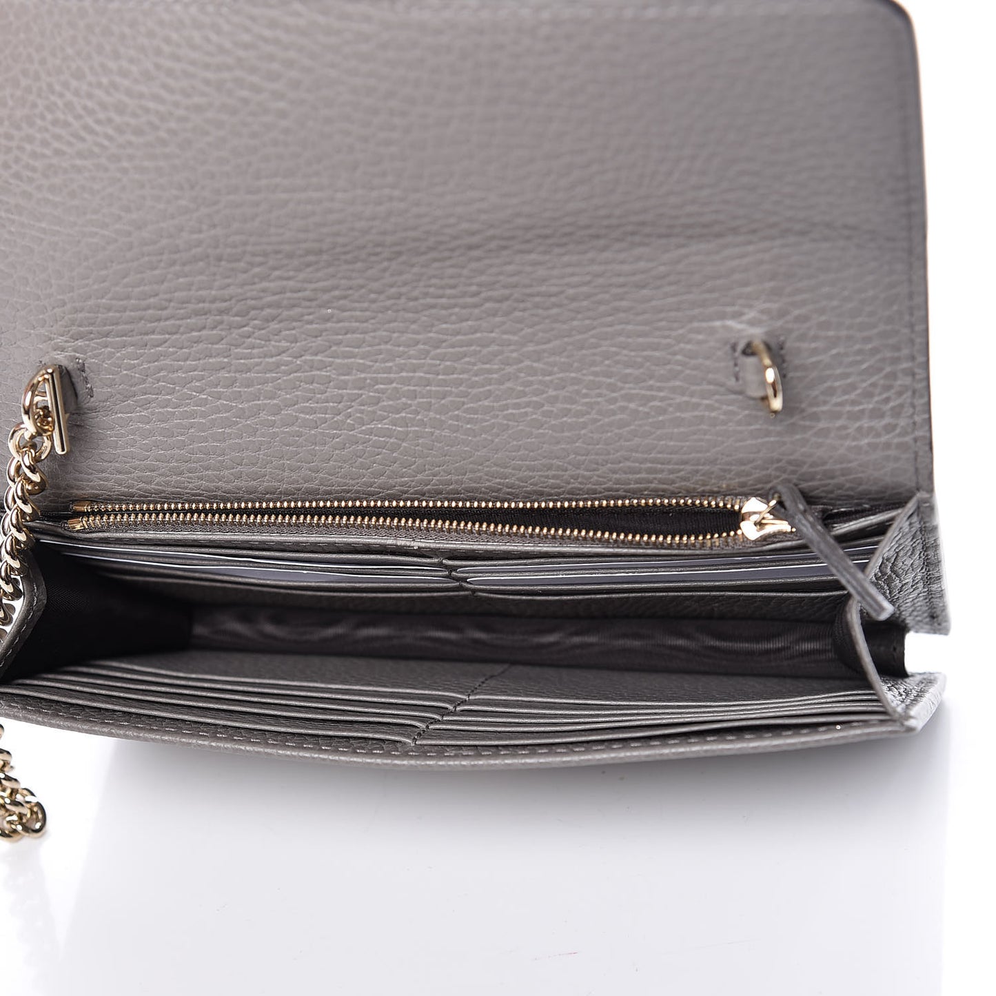 Dollar Calfskin Interlocking G Chain Wallet Loess