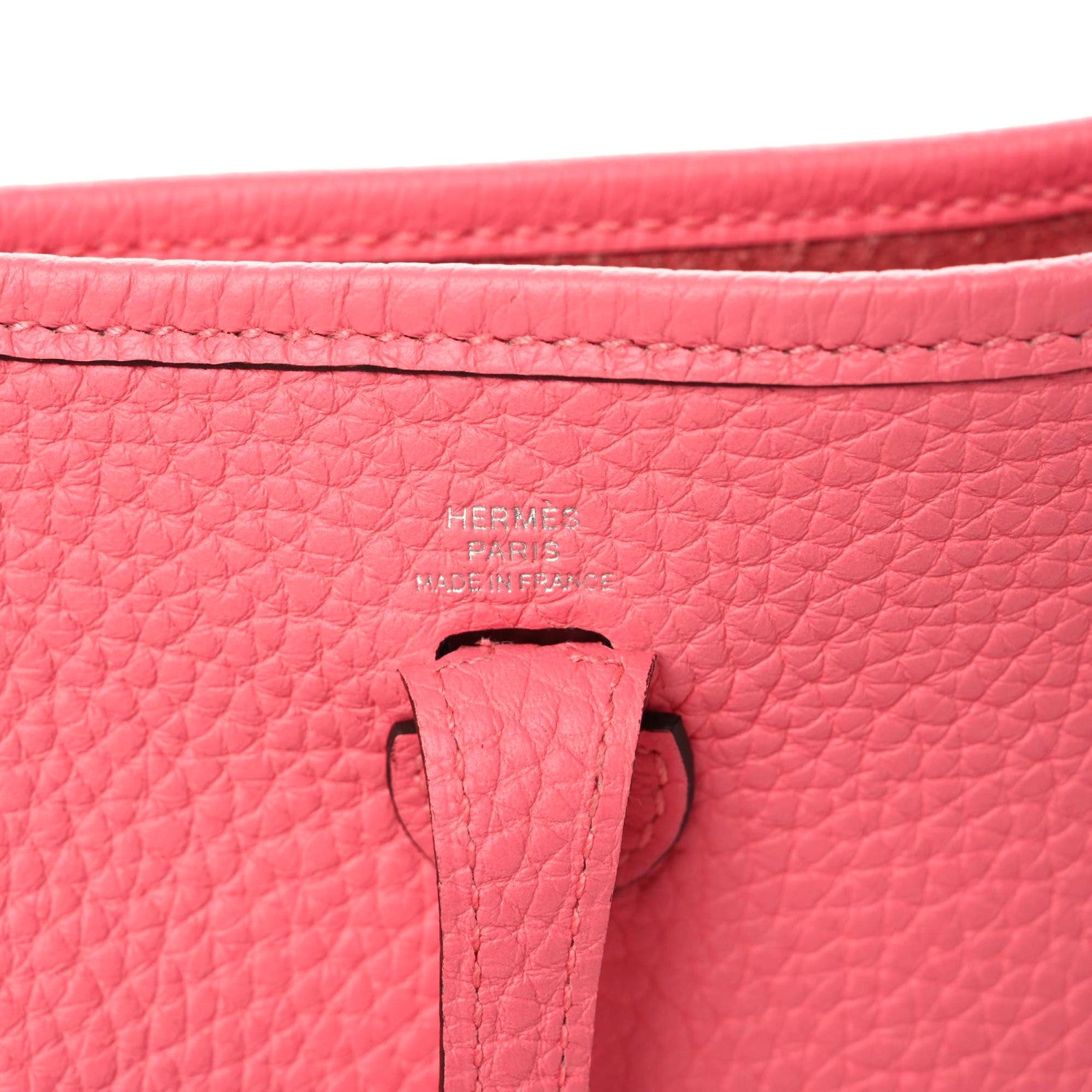 Hermes Taurillon Clemence Amazone Evelyne TPM Rose Azalee Rouge Pivoine 8 of 10