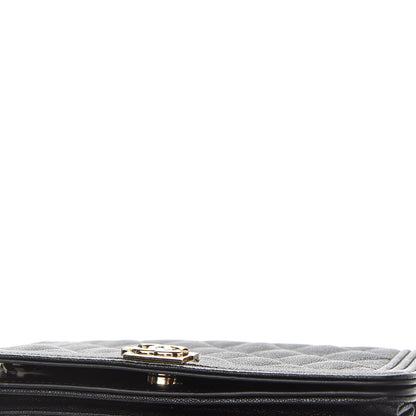 Chanel Caviar Quilted Boy Wallet On Chain WOC Black 11 of 11