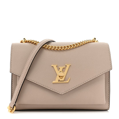 Louis Vuitton Soft Calfskin Mylockme Chain Bag BB Greige 1 of 10