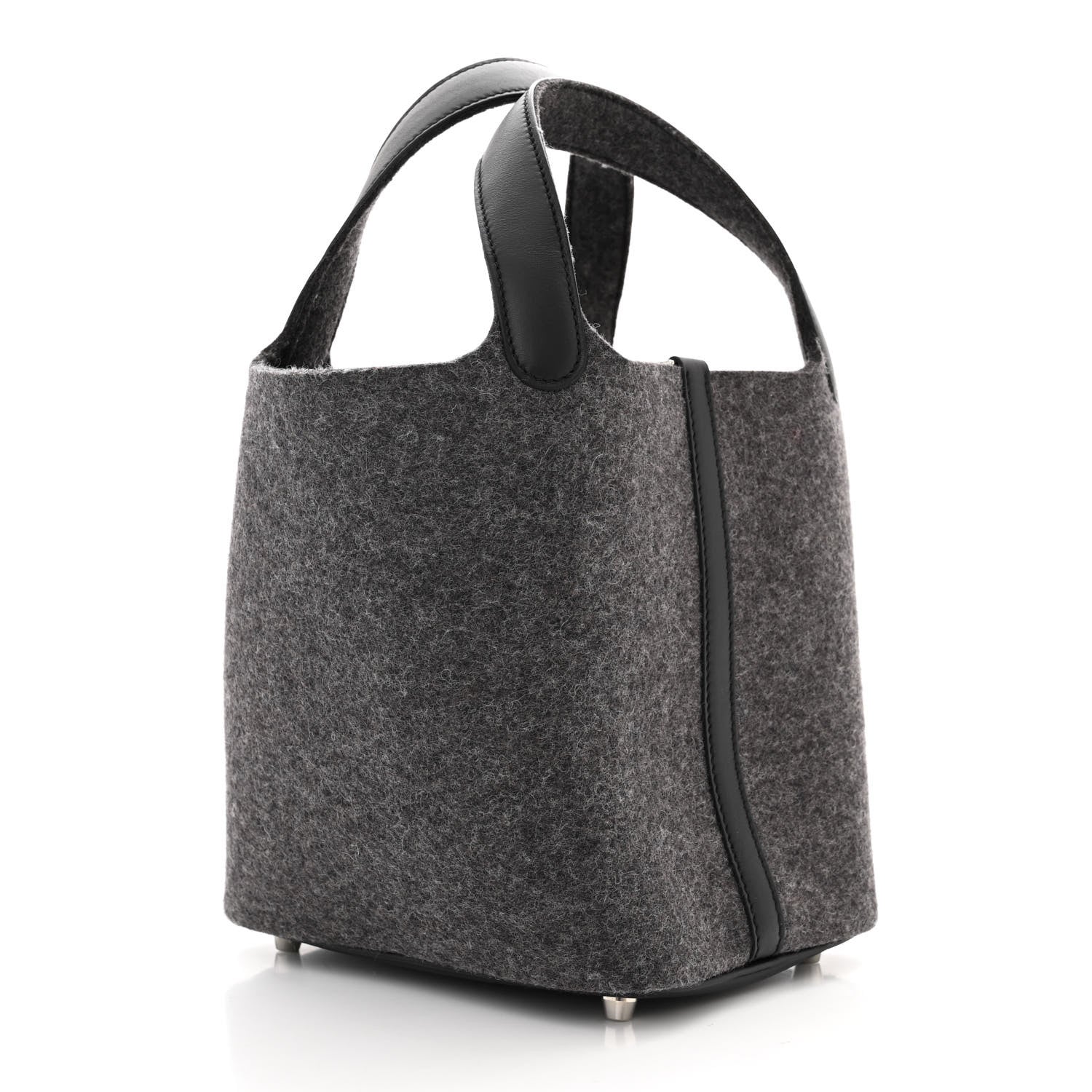 Hermes Feutre Swift Picotin Lock 18 PM Gris Moyen Black 3 of 11