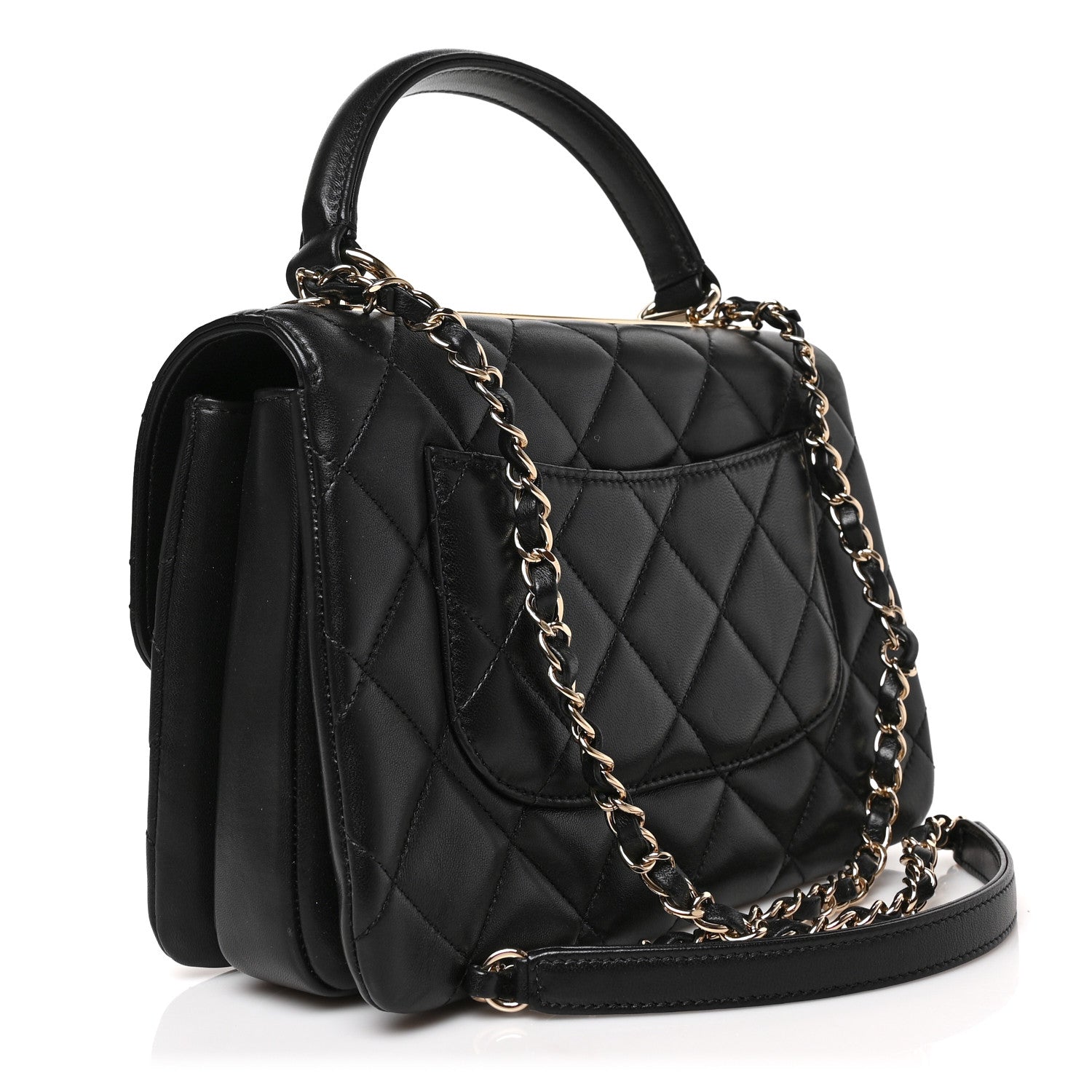 Chanel Lambskin Quilted Small Trendy CC Dual Handle Flap Bag Black 3 of 9