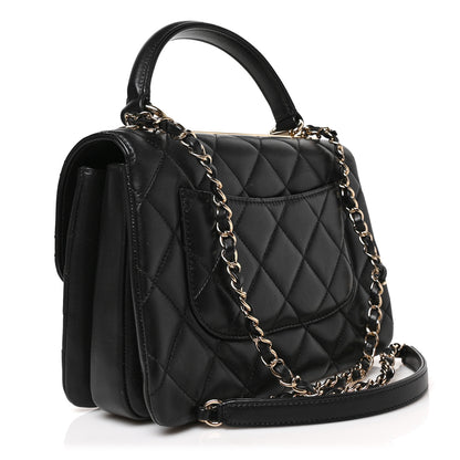 Chanel Lambskin Quilted Small Trendy CC Dual Handle Flap Bag Black 3 of 9