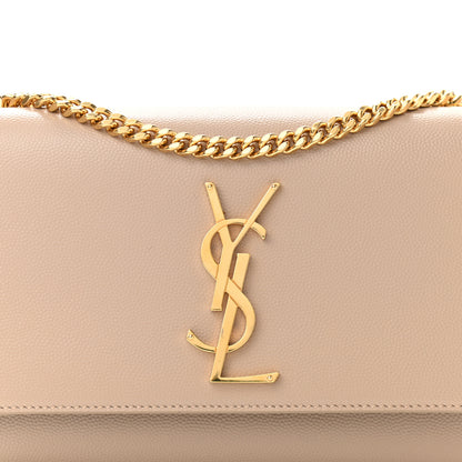 Saint Laurent Grain De Poudre Small Monogram Kate Satchel Nude Powder 7 of 9