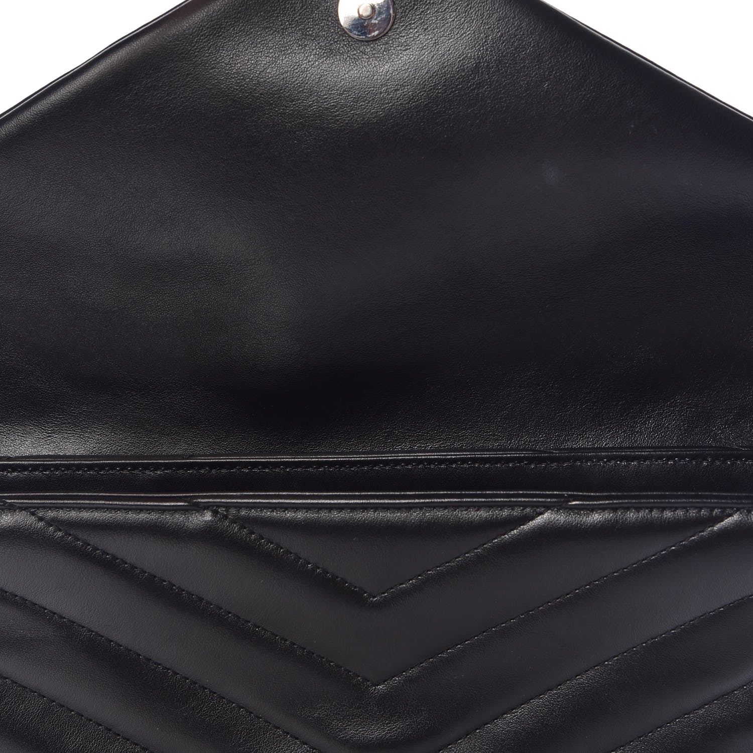 Saint Laurent Calfskin Y Quilted Monogram Loulou Document Holder Black 11 of 11