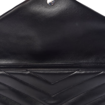 Saint Laurent Calfskin Y Quilted Monogram Loulou Document Holder Black 11 of 11