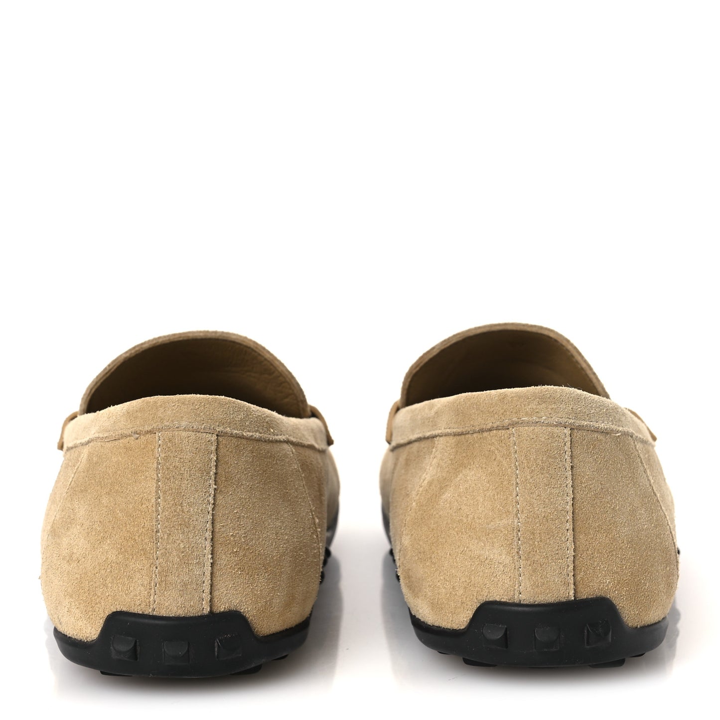 Suede Calfskin Womens Lazy Loafers 39 Beige Sable