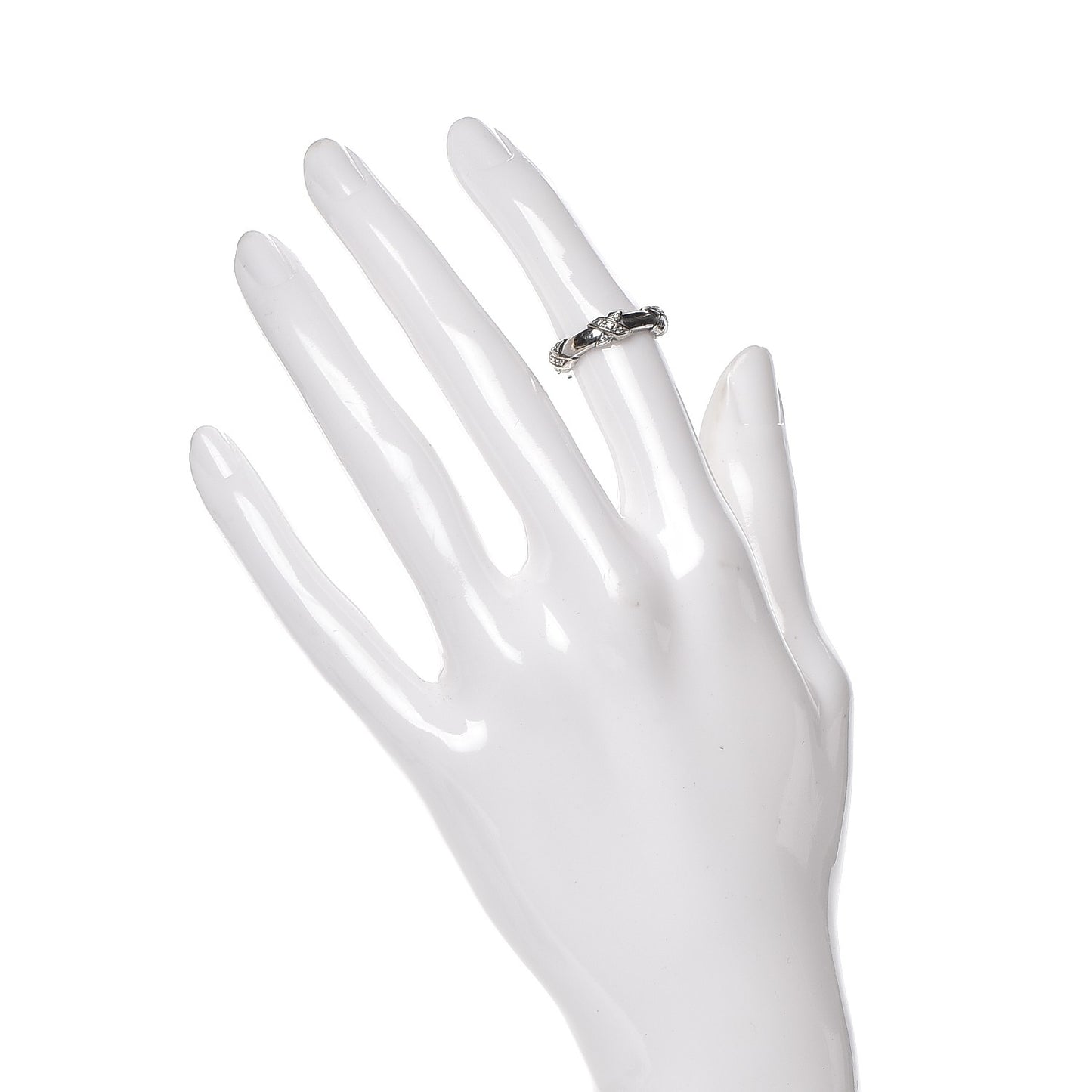 18K White Gold Diamond Signature 'X' Ring 47 4
