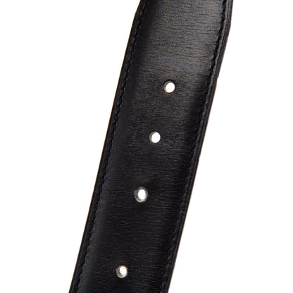Hermes Box Courchevel 32mm H Belt 65 Black Gold 4 of 5